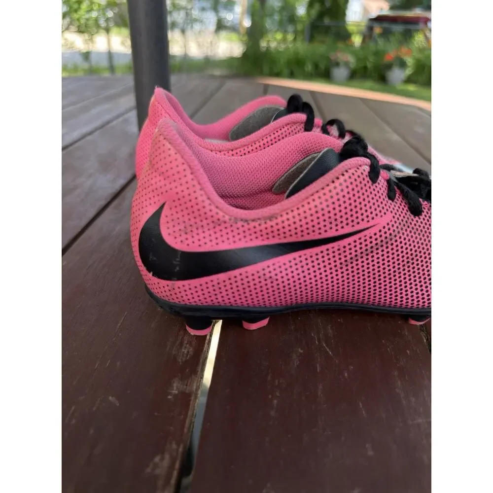 Nike Jr Bravata II FG Youth Soccer Cleats Pink Black 844442-600 Size 2Y